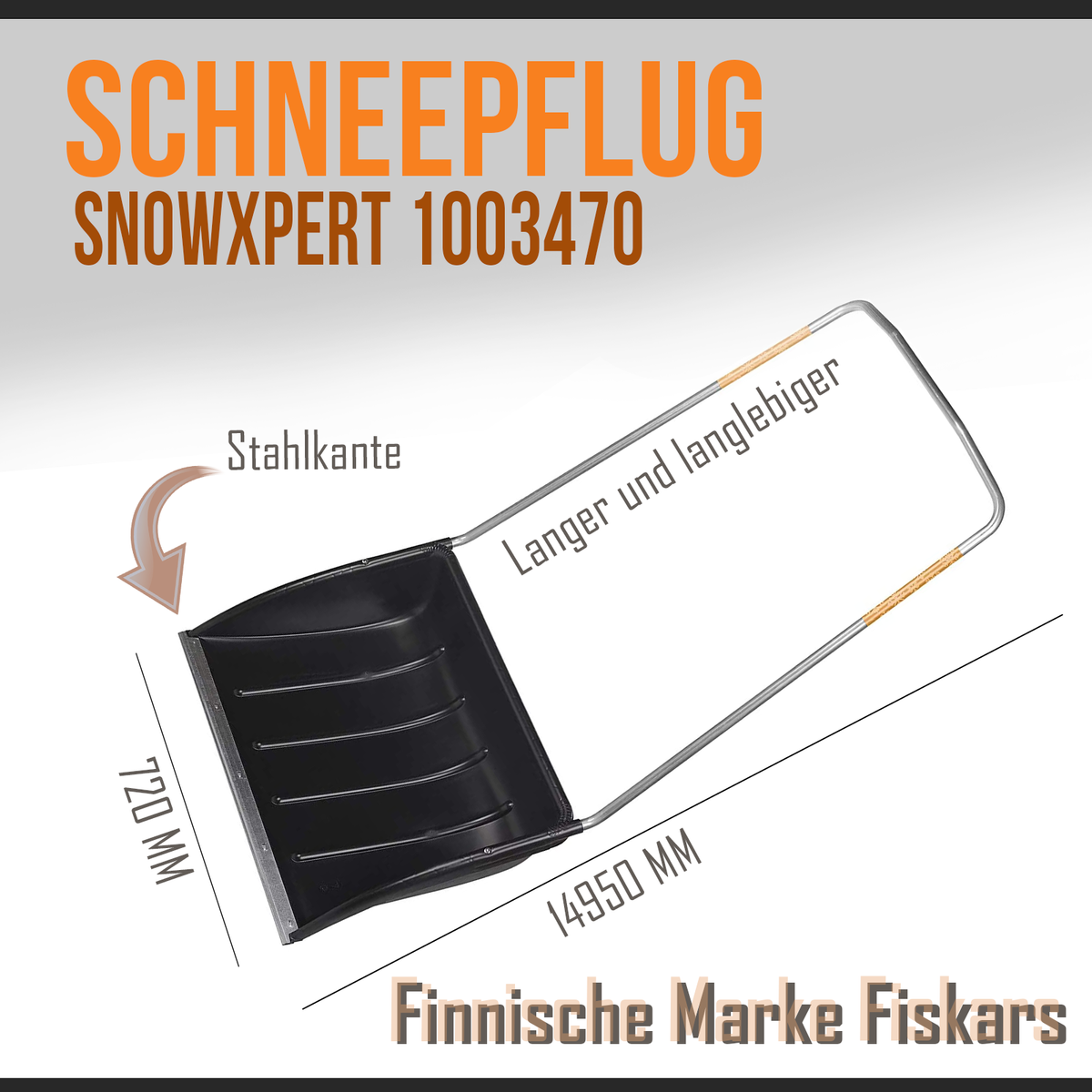 Fiskars Schneekratzer Schneepflug SnowXpert Modell 1003470 Weit bequemem  Griff, Haus und Garten \ Garten \ Werkzeuge