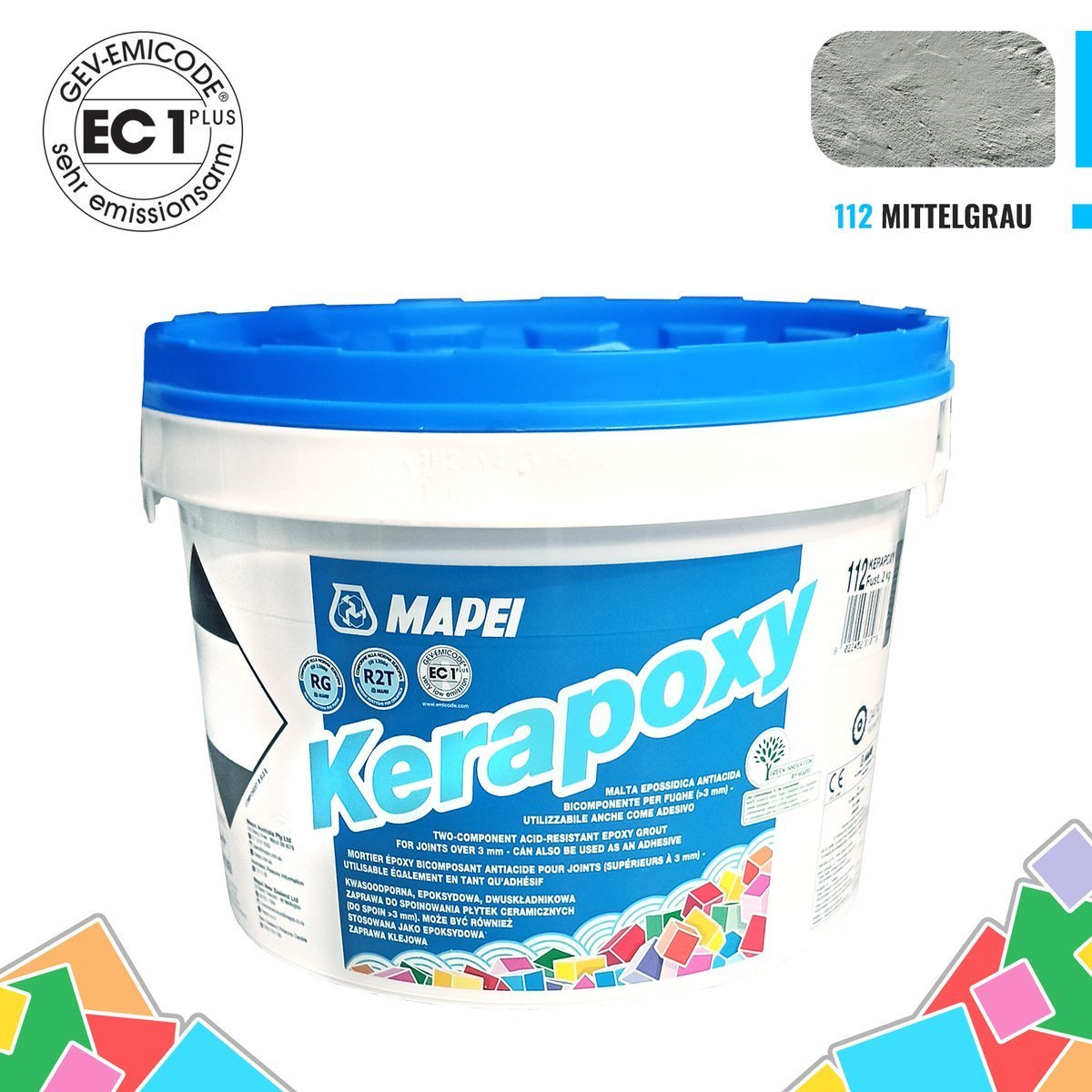 Mapei Kerapoxy Epoxy Grout Mittelgrau Nr 112 2 Kg Mittelgrau