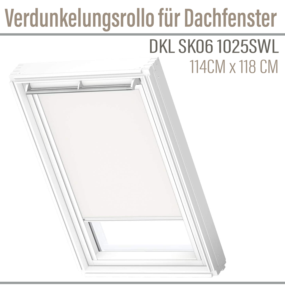 VELUX Sichtschutzrollo DKL SK06 1025SWL Weiß Verdunkelungsrollo für  Dachfenster 114x118cm weiß | Haus und Garten \ Innenräume \  Fensterabdeckung \ Sichtschutzrollo Fensterabdeckung |