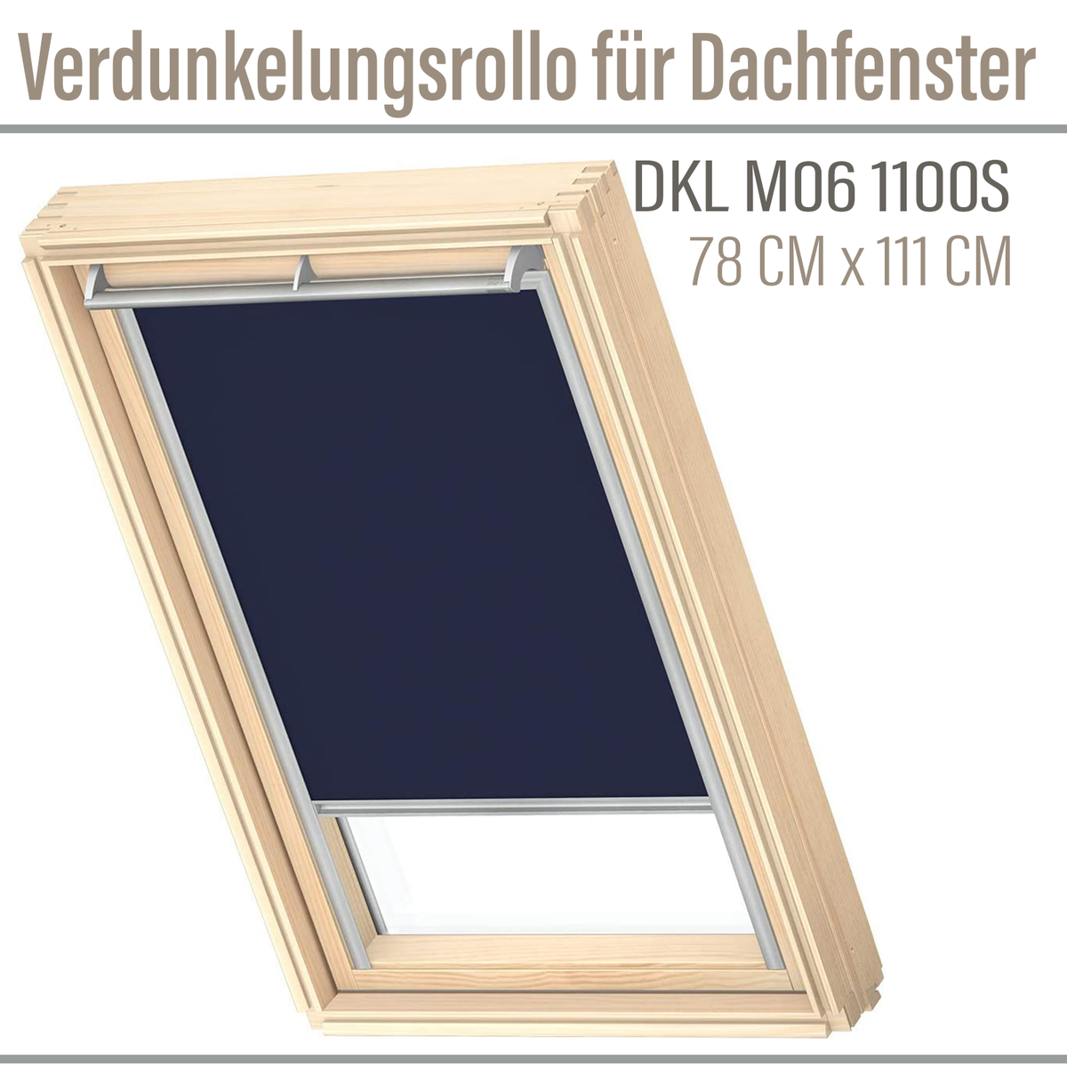 VELUX Verdunkelungsrollo DKL M06 1100S 78x118 Silberne Seitenschienen-Blau  dunkelblau | Haus und Garten \\ Innenräume \\ Fensterabdeckung \\  Sichtschutzrollo Fensterabdeckung |