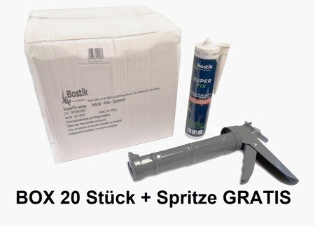 BOX 20x BOSTIK Superfix grau 290 ml Spritze GRATIS Injektion Klebstoff 