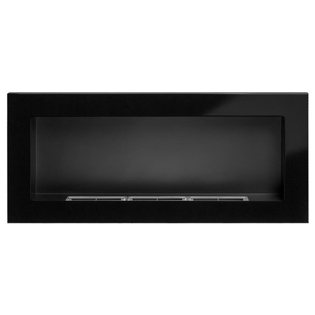 Bio-Kamin 900x400 mm Schwarz glänzend