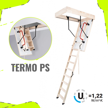 Bodentreppe OMAN TERMO PS 110X55 H280  mit Dichtung und 26 mm dicker Lukendeckel