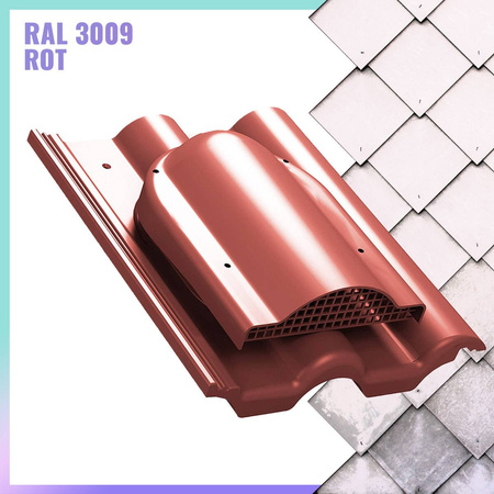 FLACHLÜFTER Benders Mecklenburger, ProDach Doppelrömer K60 RAL 3009 - Rot