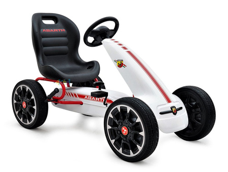 Große Gokart Abarth Lizenz 3-9 Jahre Weiss