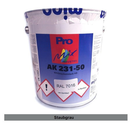 MIPA AK231-50 Farben Schutzlack Grundierung 3in1 Stahl Alu RAL Staubgrau 5 KG 