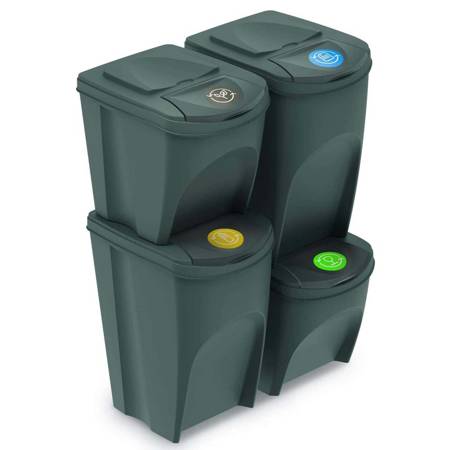 Mülleimer SORTIBOX 2x25 + 2x35 Abfalltrennkorb erleichtern das Sortieren Ihres Hausmülls