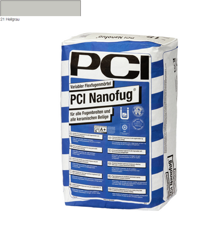 PCI Nanofug - Flexfugenmörtel 15 kg Hellgrau 21