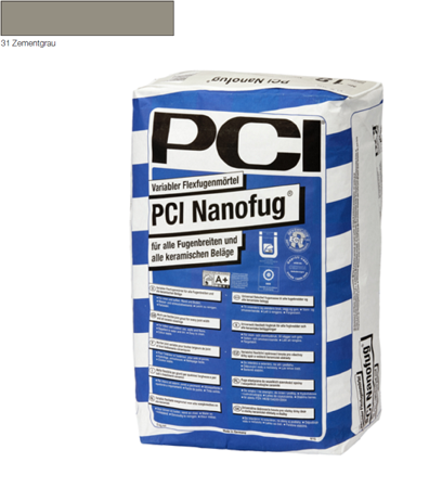 PCI Nanofug - Flexfugenmörtel 15 kg Zementgrau 31
