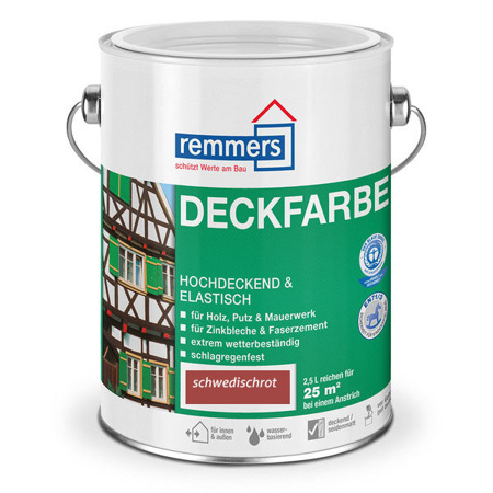 Remmers Aidol Deckfarbe 2,5 L Wetterschutzfarbe - Schwedischrot