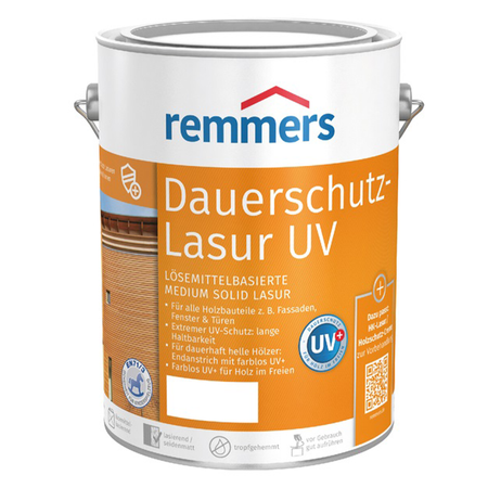 Remmers Dauershutz-Lasur Langzeit-Lasur UV 5 L Holzschutz Holzlasur - Tannengrün