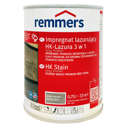 Remmers HK-Lasur Grey-Protect 0,75 L - Wassergrau