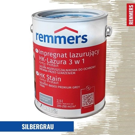 Remmers HK-Lasur Grey-Protect 2,5 L - Silbergrau