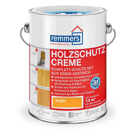 Remmers Holzschutz-Creme 0,75 L Holz Lasur für Außen - Kiefer