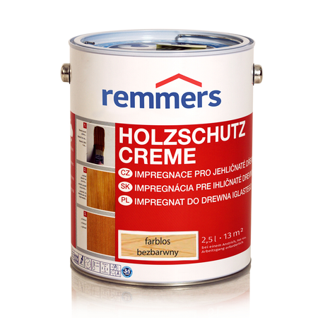 Remmers Holzschutz-Creme 2,5 L Holz Lasur für Außen - Farblos