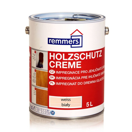 Remmers Holzschutz-Creme 5 L Holz Lasur für Außen - Creme Weiss