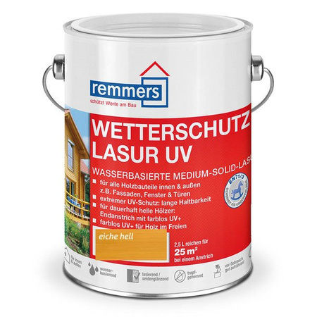 Remmers Wetterschutz Lasur UV 0,75 L Holzschutzgel - Eiche Hell