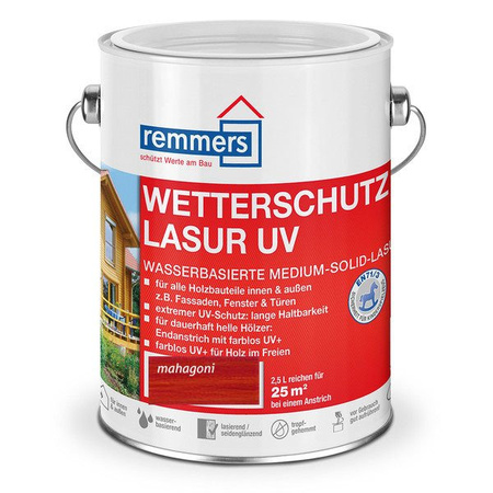 Remmers Wetterschutz Lasur UV 0,75 L Holzschutzgel - Mahagoni