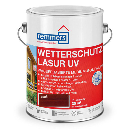 Remmers Wetterschutz Lasur UV 0,75 L Holzschutzgel - Teak