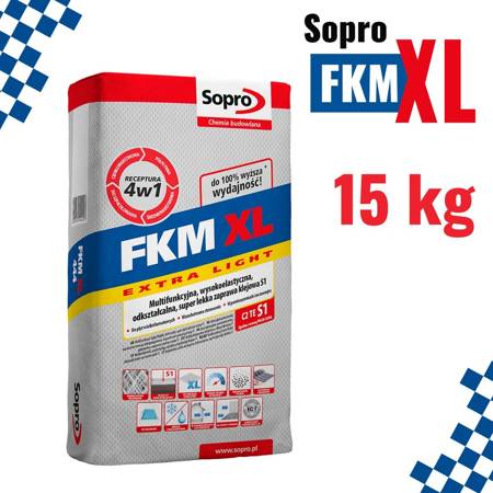 SOPRO FKM XL 444 MultiFlexKleber Extra Light Fliesenkleber Flexmörtel 15 KG