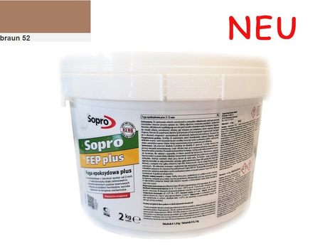 SOPRO FUGENEPOXI PLUS FEP Epoxi Epoxidharz Fugenmörtel 2 KG Braun 52