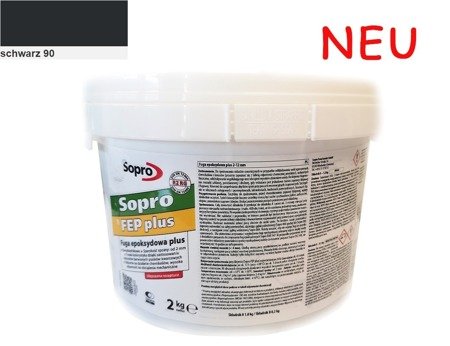 SOPRO FUGENEPOXI PLUS FEP Epoxi Epoxidharz Fugenmörtel 2 KG Schwarz 90