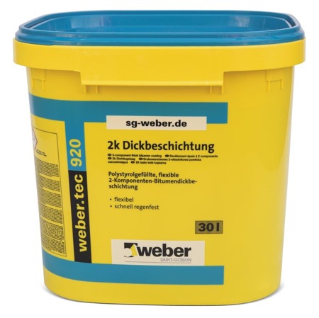 weber.tec 920 30l Bitumendickbeschichtung zur sicheren Bauwerksabdichtung