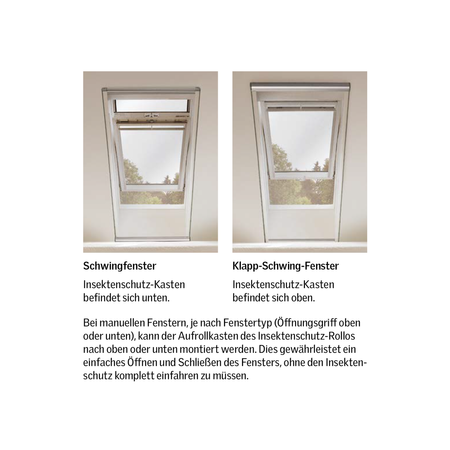 VELUX Insektenschutzrollo / Fliegengitter für Dachfenster ZIL CK02 0000SWL, 53x160 WL
