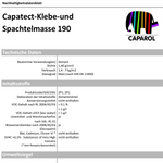 CAPAROL Capatect 190 Klebe und Spachtelmasse Putzmörtel 25 KG Grau