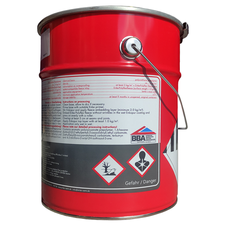 Enkopur Flüssigkunststoff Silbergrau 12,5kg + Polyflexvlies 9m