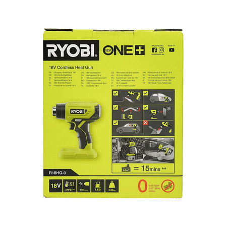 Ryobi R18HG-0 Akku-Heißluftgebläse 18 V ONE+ (ohne Akku und Ladegerät)