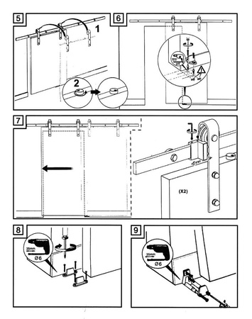 Robust Schiebetürsystem Schiebetürbeschlag Laufschiene Holz Barn Door Hufeisen