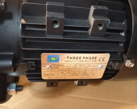 OUTLET 3-Phasen 1.1kW Induktionsmotor TYP MS 8034 mit Servomech-Getriebe