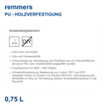 Remmers PU-HOLZVERFESTIGUNG Schadstofffixierung auf PU-Basis farblos 750 ml NEU