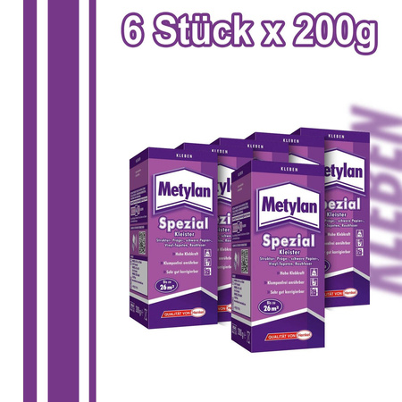 6x Metylan Spezial Kleister 200g Aktionspaket Tapetenkleister Tapeten Rauhfaser