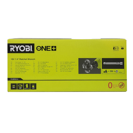 Ryobi R18RW2-0 Akku-Ratsche 18 V ONE+ ¼″ (ohne Akku/Lader)