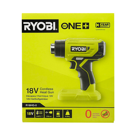 Ryobi R18HG-0 Akku-Heißluftgebläse 18 V ONE+ (ohne Akku und Ladegerät)