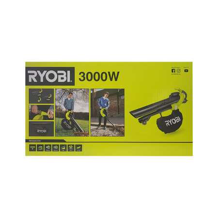 Ryobi RBV3000CESV Elektro-Laubbläser & Sauger 3000 W ideal für Garten