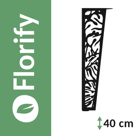 Florify 4 Beinen für Tisch, Beistelltisch, Schrank, Möbelfüße mit Monstera Deliciosa Pflanzenmuster Mittel 40 cm Höhe 