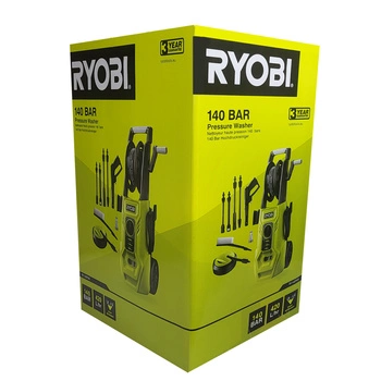 Ryobi RY140PWA Hochdruckreiniger 140 bar 1800 W für Terrasse und Fahrzeug