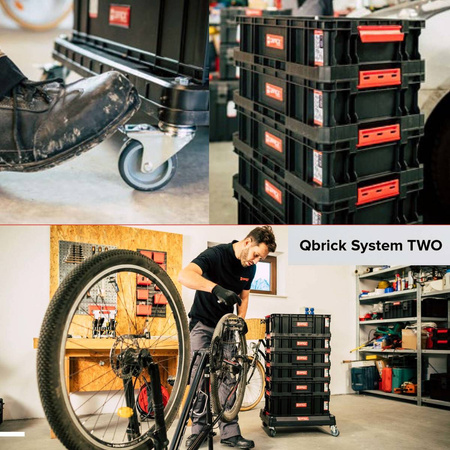 Qbrick PROMO-SET 7 in 1 Mobile Werkstatt Werkstattwagen Rollbox Werkzeugkoffer