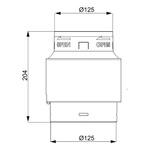 BANDLOO Lüftungsset DN125 – Ruroflex KLIK + Kondensatabscheider 125 mm Anthrazit