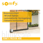 Outlet Somfy FREEVIA 400 Schiebetorantrieb Set mit Zubehör einfache Installation