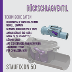 OUTLET Kessel 73050 Rückstauverschluss Staufix für Abwasser DN 50 ANTI