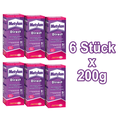 6x Metylan Spezial Kleister 200g Aktionspaket Tapetenkleister Tapeten Rauhfaser