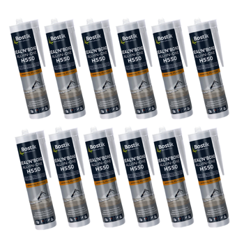 12xBOSTIK Seal'N'Bond Montagekleber Klebstoff Dichtmasse Kartusche 290ml schwarz