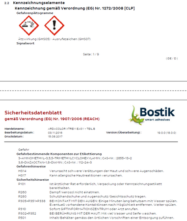 BOSTIK ARDACOLOR XTREM EASY Epoxidharz Fugenmasse 5 KG antrazit