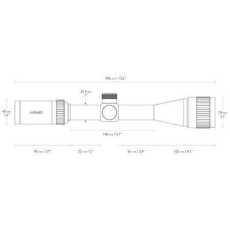 Hawke Vantage Zielfernrohr  4-12x40 AO 30/30 (14140)