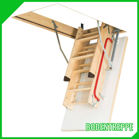 FAKRO Dach- und Bodentreppen mit Holzleiter LWK Komfort Plus Größe 55x111x280 cm