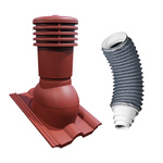 Set Eurovent VENTOS X PLUS 150 mm Kastanie RAL 3009 + FLEXOS X PLUS 60 cm Grau